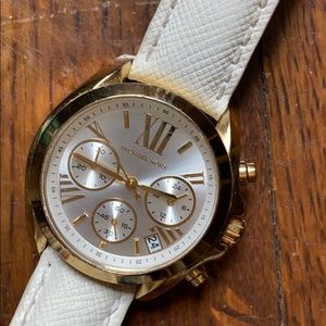 Michael Kors White Leather Watch